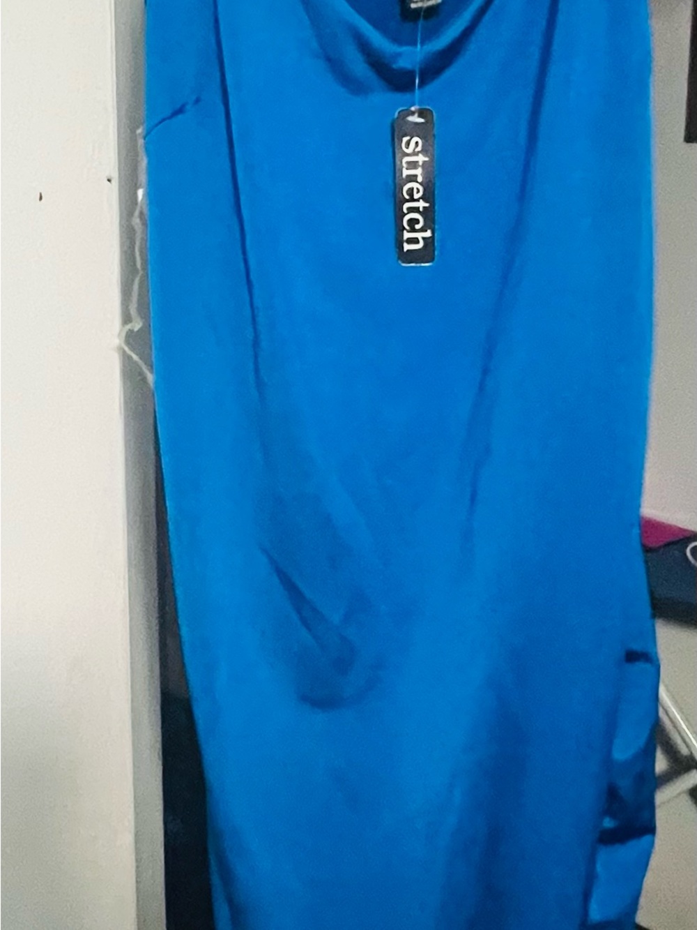 🌹4/50 Love Stretch Tank Dress in Bright Blue